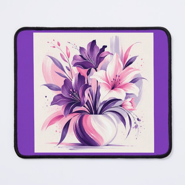 Item preview, Abstract Floral Bouquet Illustration in Pink and Purple designed and sold by Aureva Arts Shop.