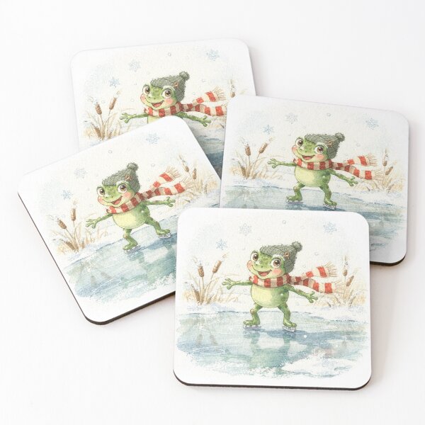 Item preview, Frog Ice-Skating on the Frozen Pond designed and sold by PictorialWhimsy.