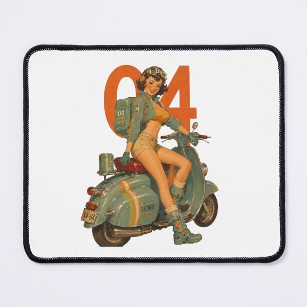 Item preview, Retro Scooter Delivery Girl | Original Vintage Pin-Up Courier designed and sold by Cosplayvintage.