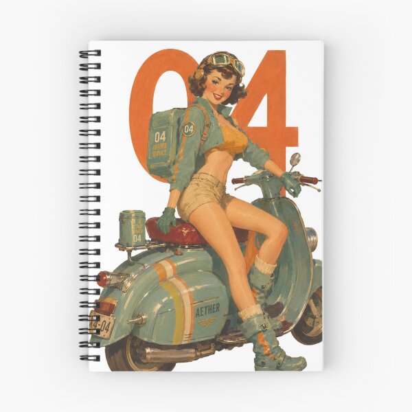 Item preview, Retro Scooter Delivery Girl | Original Vintage Pin-Up Courier designed and sold by Cosplayvintage.