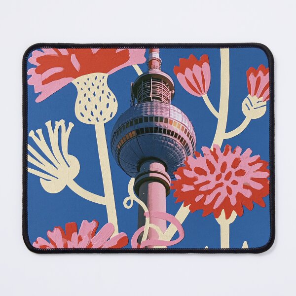 Item preview, Berlin TV Tower Colorful Flower Art designed and sold by Kunst&Kontrast.