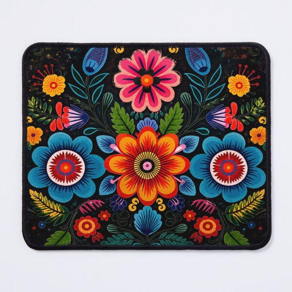 Item preview, Vibrant Folk Floral Bouquet | Colorful Botanical Art designed and sold by Fei Long Design Hub.