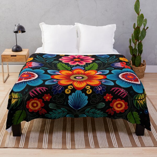 Item preview, Vibrant Folk Floral Bouquet | Colorful Botanical Art designed and sold by Fei Long Design Hub.