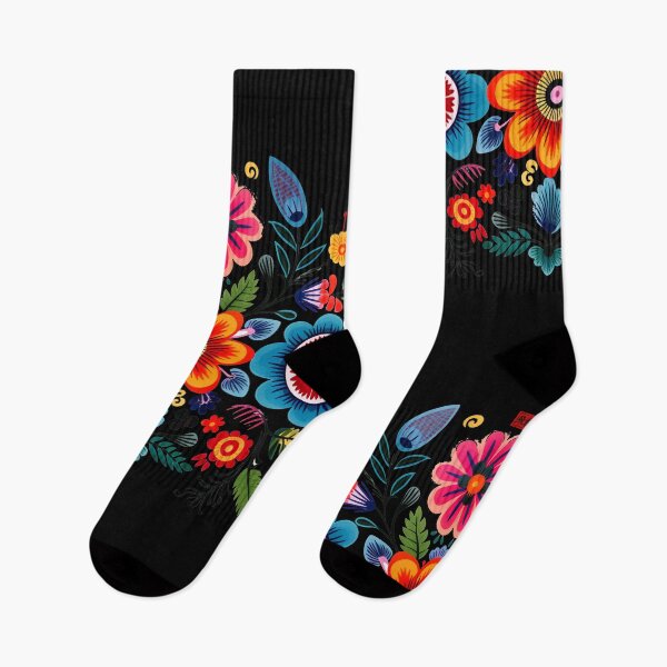 Item preview, Vibrant Folk Floral Bouquet | Colorful Botanical Art designed and sold by Fei Long Design Hub.