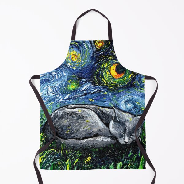 Item preview, Sleepy Russian Blue Cat Night designed and sold by AjaTrier.