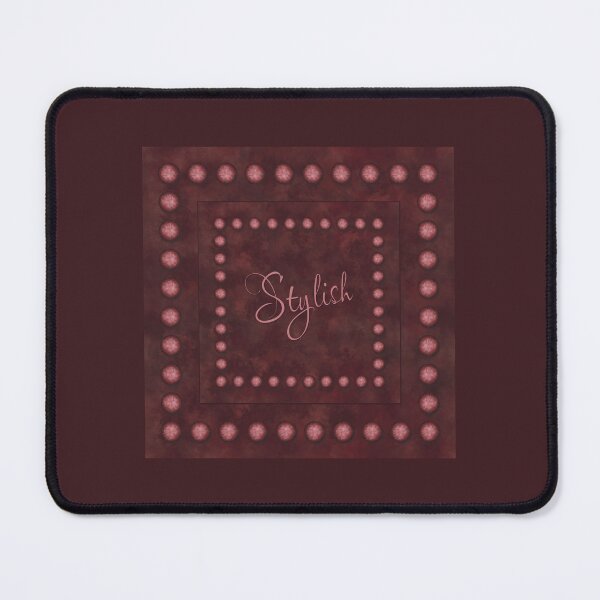 Item preview, The inscription “Stylish” in a frame of spheres on a cloudy background of burgundy color designed and sold by Cherevan.