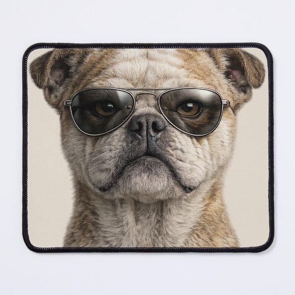 Item preview, Cute Bulldog Wearing Aviator Sunglasses Portrait designed and sold by BagFactoryUK.