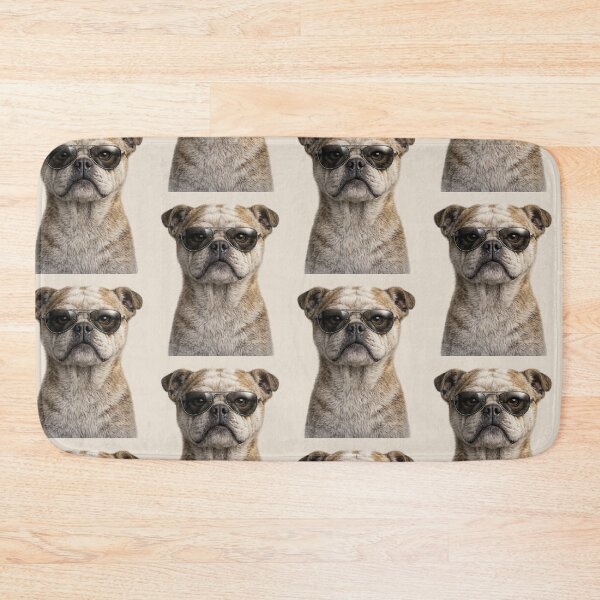 Item preview, Cute Bulldog Wearing Aviator Sunglasses Portrait designed and sold by BagFactoryUK.
