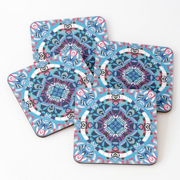 Item preview, Mandala No. 16 in Red, White and Blues designed and sold by denisebrown.