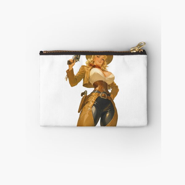 Item preview, Western Cowgirl Pin-Up | Original Vintage Gunslinger Art designed and sold by Cosplayvintage.