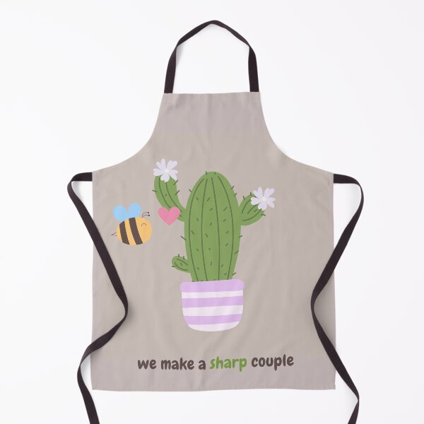 Item preview, Cute Bee and Cactus Love - We Make a Sharp Couple designed and sold by WildAnimaLab.