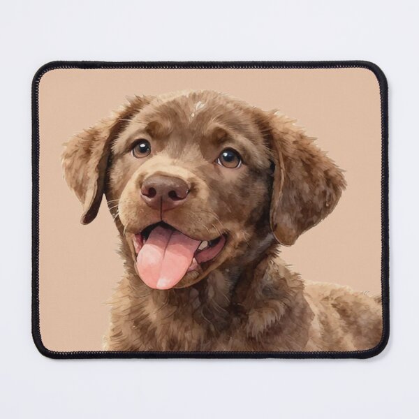 Item preview, Cub Puppy Chocolate Labrador Watercolor designed and sold by WildArtIT.