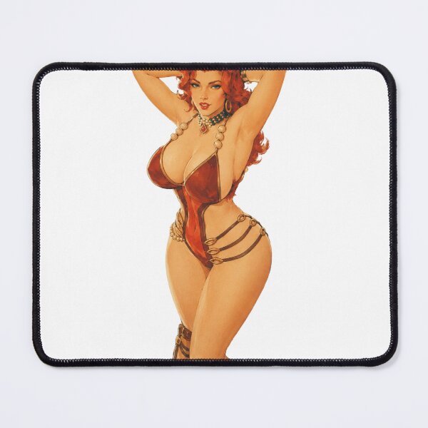 Item preview, Fantasy Warrior Pin-Up | Original Vintage Barbarian Beauty designed and sold by Cosplayvintage.
