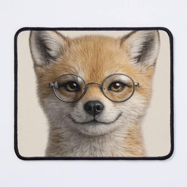 Item preview, Cute Fox Wearing Round Glasses Portrait designed and sold by BagFactoryUK.