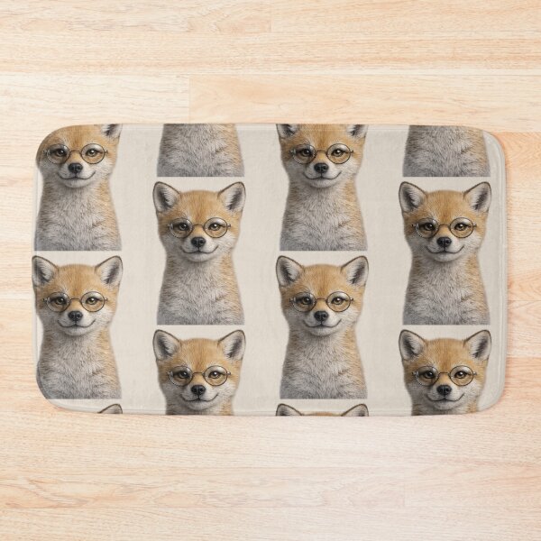 Item preview, Cute Fox Wearing Round Glasses Portrait designed and sold by BagFactoryUK.
