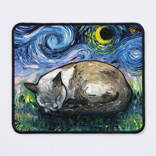 Item preview, Sleepy Siamese Cat Night designed and sold by AjaTrier.