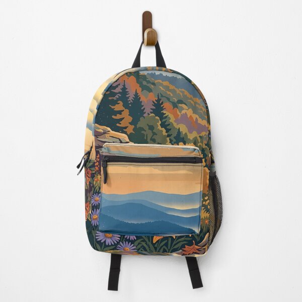 Item preview, Great Smoky Mountains Morning Vintage National Park Travel designed and sold by OliviaHayesArt.
