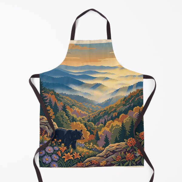 Item preview, Great Smoky Mountains Morning Vintage National Park Travel designed and sold by OliviaHayesArt.