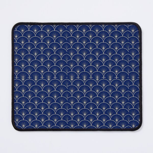 Item preview, Blue scallop geometric pattern designed and sold by Anegue.