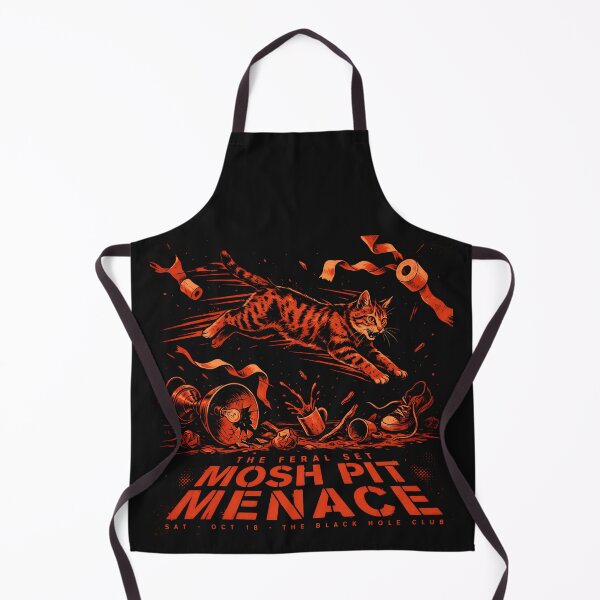 Item preview, Mosh Pit Menace Feral Set Orange Tabby Punk Gig Poster designed and sold by Enea Kelo.