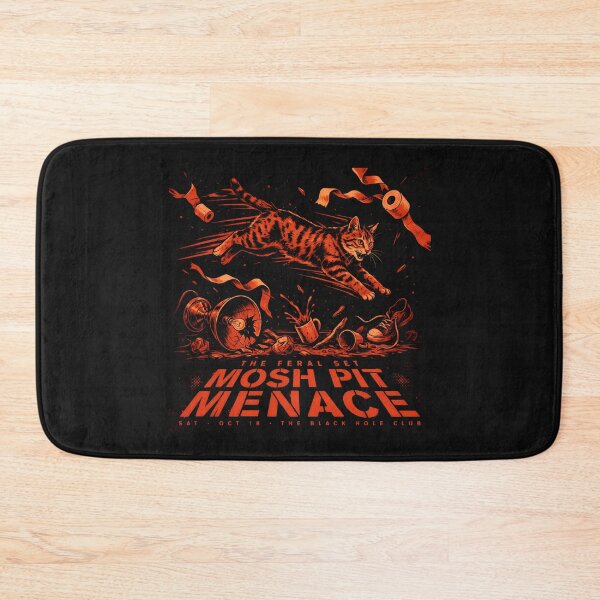 Item preview, Mosh Pit Menace Feral Set Orange Tabby Punk Gig Poster designed and sold by Enea Kelo.
