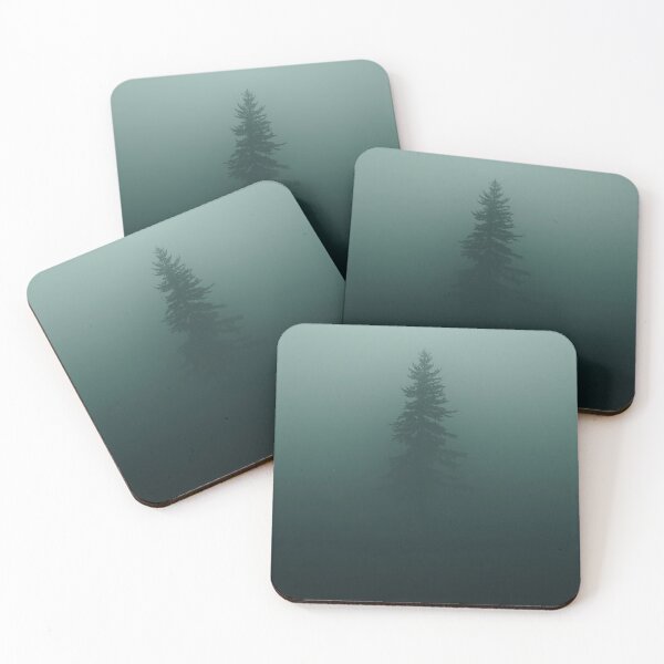 Item preview, Emerald Mist Tree | Minimalist Forest Wall Art for Modern Interiors designed and sold by VeloraNature.