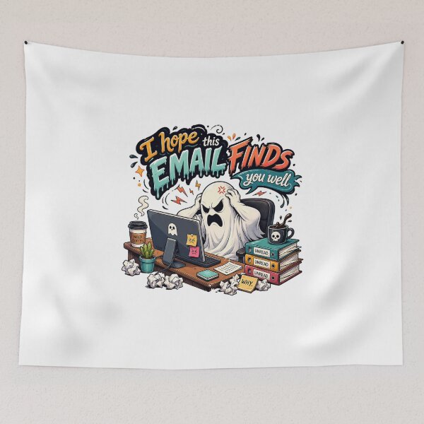 Item preview, I Hope This Email Finds You Well – Angry Ghost Office Worker Funny Halloween Shirt T-Shirt designed and sold by HectorStore11.