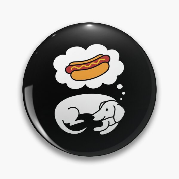 Item preview, Dachshund Dreaming About Hot Dog Funny Art designed and sold by SiarheiYur.