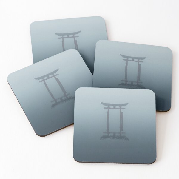 Item preview, Torii in the Mist | Minimalist Japanese Zen Wall Art designed and sold by VeloraNature.