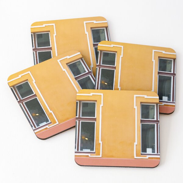 Item preview, Yellow Building Geometric Symmetry Street Art designed and sold by Amitphotos.