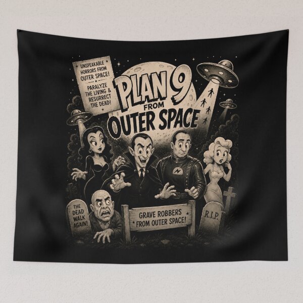 Item preview, Plan 9 From Outer Space Cartoon designed and sold by Preston Meyers Designs.