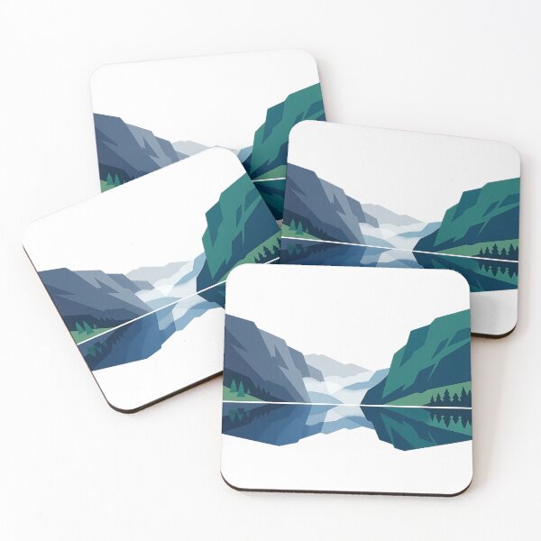 Item preview, Minimalist Norwegian Fjords Scandinavian Mountain Landscape designed and sold by NovaMoodCo.