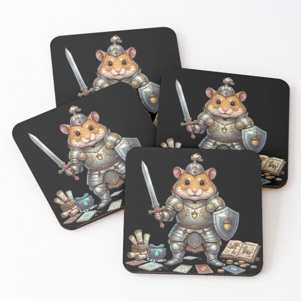 Item preview, Knight Hamster Warrior Fantasy Illustration designed and sold by DailySparks.