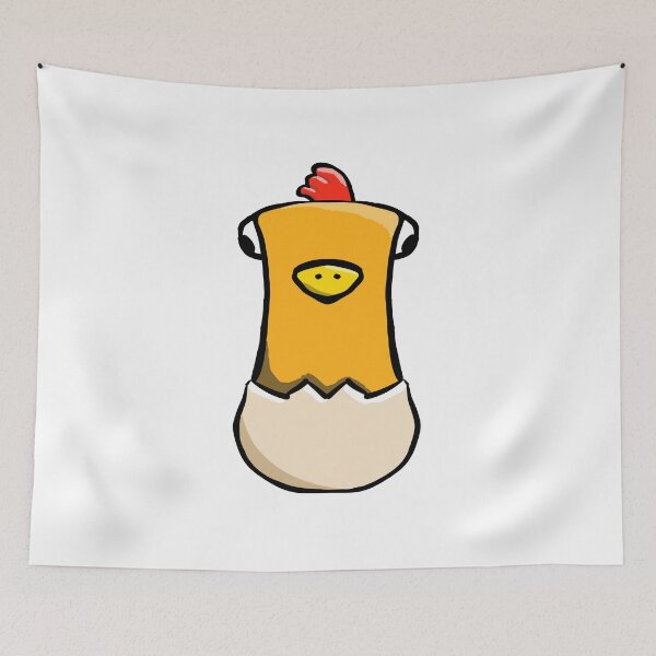 Item preview, Cute Baby Chick Hatching from Egg Red Crest – Kawaii Sticker Art designed and sold by davidmalec.