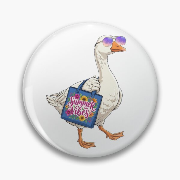 Item preview, Funny Summer Vibes Goose in Sunglasses with Tote Bag designed and sold by VibranPalette.