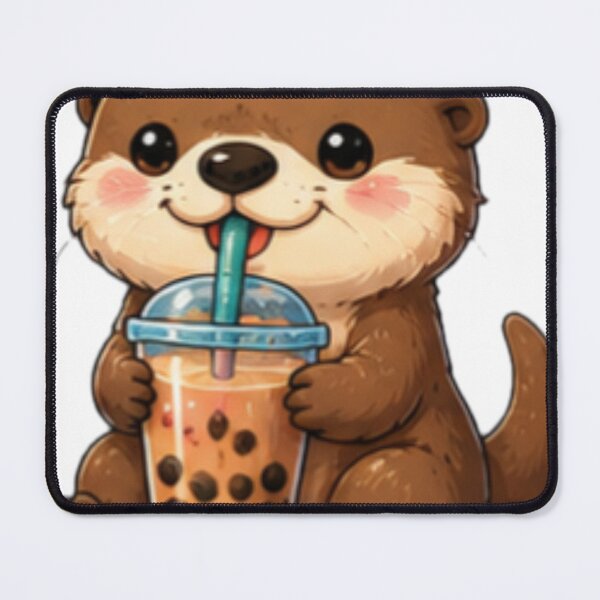 Item preview, Cute Otter Bubble Tea Sticker designed and sold by DailyDoodlesBySumbul.