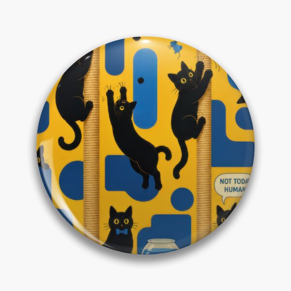Item preview, Playful Black Cats Pattern #2 designed and sold by Andy Gambino Art.