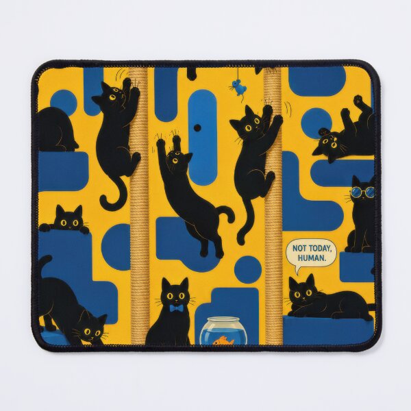 Item preview, Playful Black Cats Pattern #2 designed and sold by Andy Gambino Art.