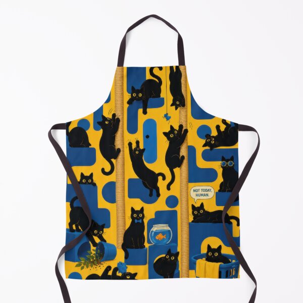 Item preview, Playful Black Cats Pattern #2 designed and sold by Andy Gambino Art.
