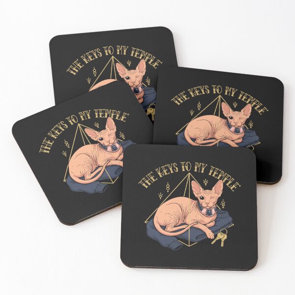 Item preview, Winking Sphynx Cat Guarding Keys Tattoo Art designed and sold by ZUMERI.