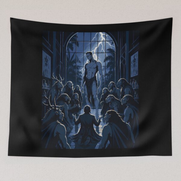 Item preview, Frankenstein Meets The Island of Doctor Moreau | Art Deco Gothic Horror Literary Crossover designed and sold by Extravanganzza.