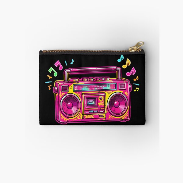 Item preview, Retro Boombox Radio Neon 80s Cassette Player Synthwave designed and sold by KCasual.