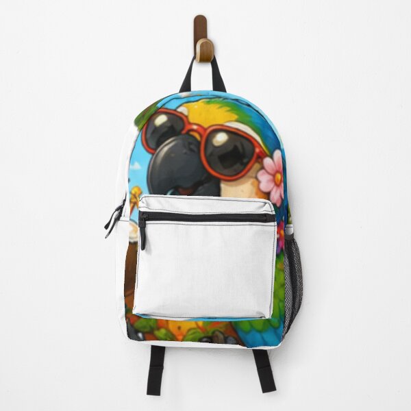 Item preview, Tropical Parrot Beach Sticker designed and sold by DailyDoodlesBySumbul.