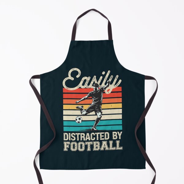 Item preview, Easily Distracted By Football Funny Soccer Quote Retro Design designed and sold by zenturtlemerch.