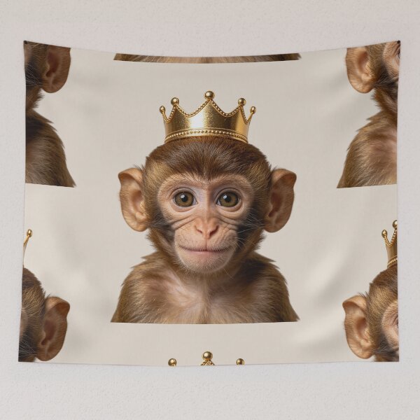 Item preview, Cute Baby Monkey King Portrait designed and sold by BagFactoryUK.
