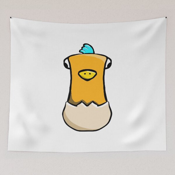 Item preview, Cute Baby Chick Hatching from Egg Blue Crest – Kawaii Sticker Art designed and sold by davidmalec.