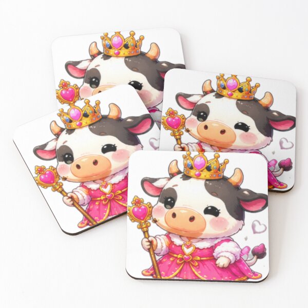 Item preview, Kawaii Princess Cow Sticker designed and sold by DailyDoodlesBySumbul.