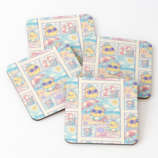 Item preview, Kawaii Beach Chick Tourist Comic Panel designed and sold by Magmashup.
