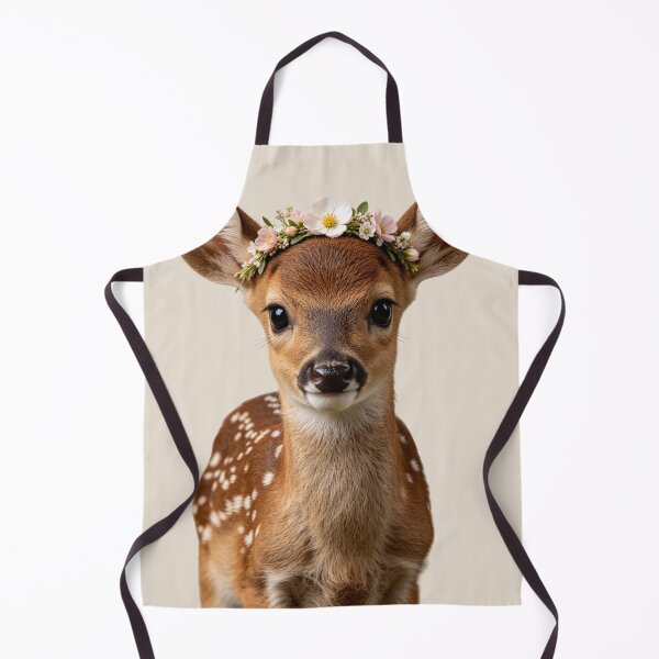 Item preview, Cute Baby Deer Flower Crown Portrait designed and sold by BagFactoryUK.
