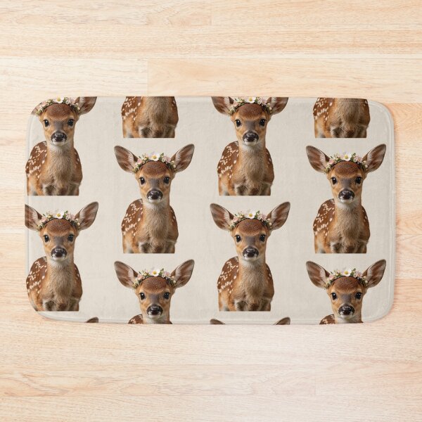 Item preview, Cute Baby Deer Flower Crown Portrait designed and sold by BagFactoryUK.